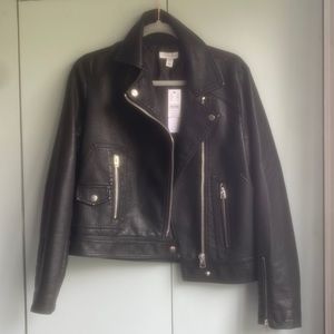 Topshop faux leather jacket
